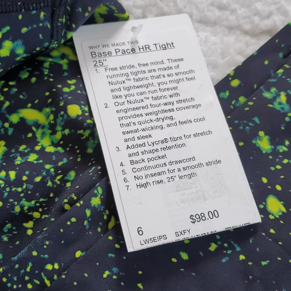 Lululemon Base Pace High-rise Tight 25" Sparks Fly Multi - Picture 4 of 15